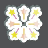 Sticker Firework. related to Stars symbol. simple design editable. simple illustration. simple vector icons