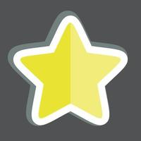 pegatina estrella 2. relacionado con el símbolo de las estrellas. diseño simple editable. ilustración sencilla. iconos vectoriales simples vector