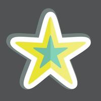 pegatina estrella relacionado con el símbolo de las estrellas. diseño simple editable. ilustración sencilla. iconos vectoriales simples vector