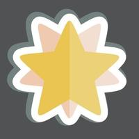 Sticker 10 Pointed Stars. related to Stars symbol. simple design editable. simple illustration. simple vector icons