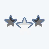 Icon 3 Stars. related to Stars symbol. doodle style. simple design editable. simple illustration. simple vector icons