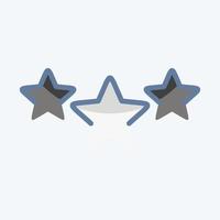 icono 3 estrellas. relacionado con el símbolo de las estrellas. estilo garabato. diseño simple editable. ilustración sencilla. iconos vectoriales simples vector