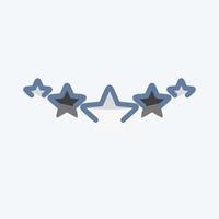 Icon Five Stars Rating. related to Stars symbol. doodle style. simple design editable. simple illustration. simple vector icons