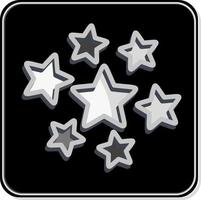 icono de estrellas alrededor. relacionado con el símbolo de las estrellas. estilo brillante. diseño simple editable. ilustración sencilla. iconos vectoriales simples vector