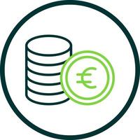 Euro Coin Vector Icon Design