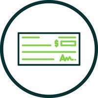 Bank Check Vector Icon Design