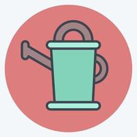 Icon Watering Can. related to Flora symbol. color mate style. simple illustration. plant. Oak. leaf. rose vector