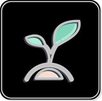 icono planta 3. relacionado con el símbolo de la flora. estilo brillante. ilustración sencilla. planta. roble. hoja. rosa vector