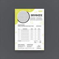 Creative Invoice Design For Asian Restaurant Bill vector