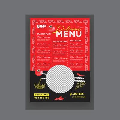 Creative Chinese Restaurant Menu Template