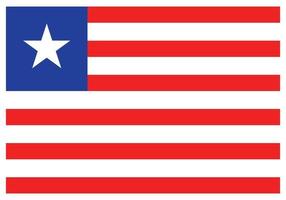 National flag of Liberia - Flat color icon. vector