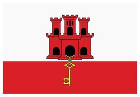 National flag of Gibraltar - Flat color icon. vector