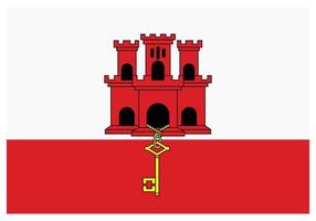 National flag of Gibraltar - Flat color icon. vector