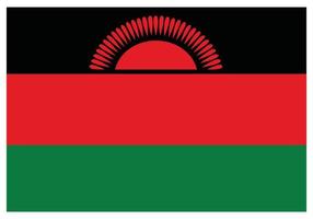 National flag of Malawi - Flat color icon. vector