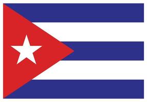 bandera nacional de cuba - icono de color plano. vector