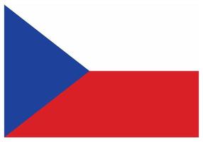 National flag of Czech Republic - Flat color icon. vector