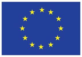 National flag of European union - Flat color icon. vector