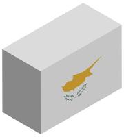 National flag of Cyprus - Isometric 3d rendering. vector