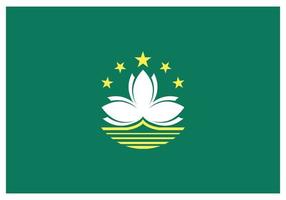 National flag of Macau - Flat color icon. vector