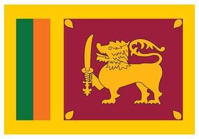 National flag of Sri Lanka - Flat color icon. vector