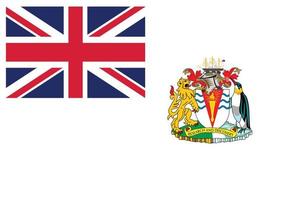 National flag of British Antarctic Territory - Flat color icon. vector