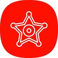 Sheriff Badge Vector Icon Design
