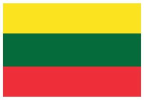 National flag of Lithuania - Flat color icon. vector