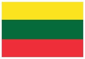 National flag of Lithuania - Flat color icon. vector