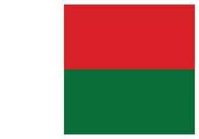 National flag of Madagascar - Flat color icon. vector