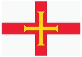 National flag of Guernsey - Flat color icon. vector