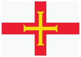 National flag of Guernsey - Flat color icon. vector