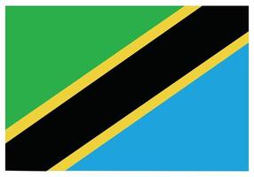 National flag of Tanzania - Flat color icon. vector