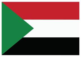 National flag of Sudan - Flat color icon. vector