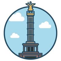 World famous building - Victory Column Berlin vector