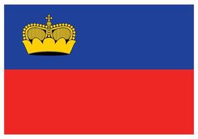 National flag of Liechtenstein - Flat color icon. vector