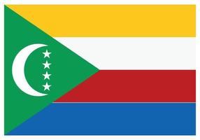 National flag of Comoros - Flat color icon. vector