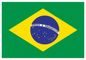 National flag of Brazil - Flat color icon. vector
