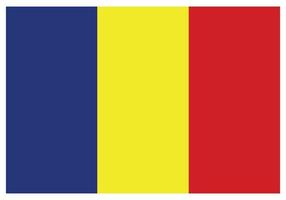 bandera nacional de rumania - icono de color plano. vector
