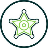 Sheriff Badge Vector Icon Design