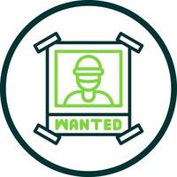 Wanted Vector Icon Design