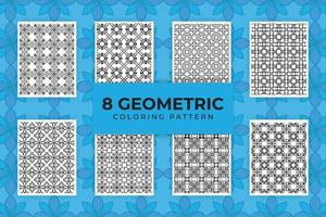 patrón de arte geométrico para colorear vector