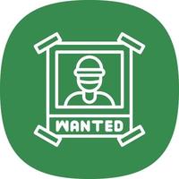 Wanted Vector Icon Design