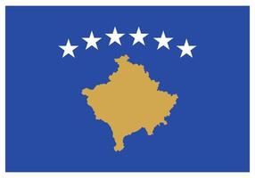 National flag of Kosovo - Flat color icon. vector