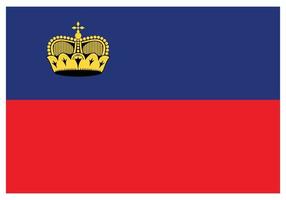 National flag of Liechtenstein - Flat color icon. vector