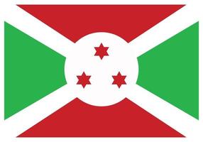 National flag of Burundi - Flat color icon. vector