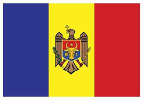 National flag of Moldova - Flat color icon. vector