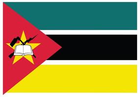 National flag of Mozambique - Flat color icon. vector