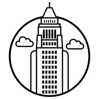 Los Angeles City Hall Vector Art, Icons, and Graphics for Free Download
