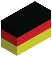 National flag of Germany - Isometric 3d rendering. vector