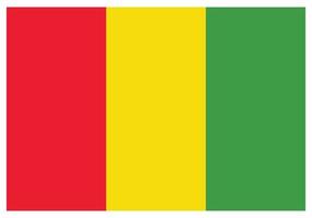 National flag of Guinea - Flat color icon. vector